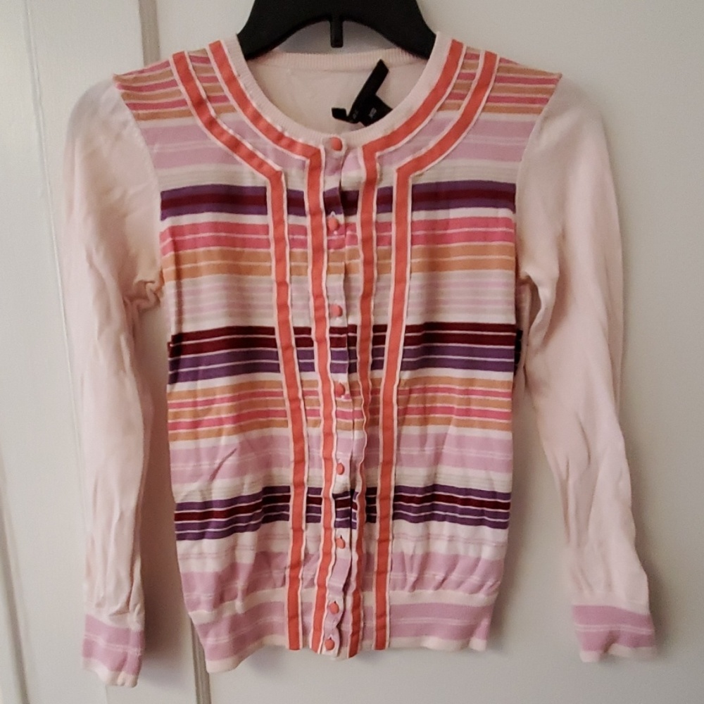 Marc by Marc Jacobs stripe cardigan sweater top XS